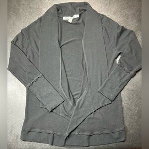 Michael Stars Size M Black Open Front Drape Cardigan Sweater